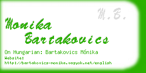 monika bartakovics business card
